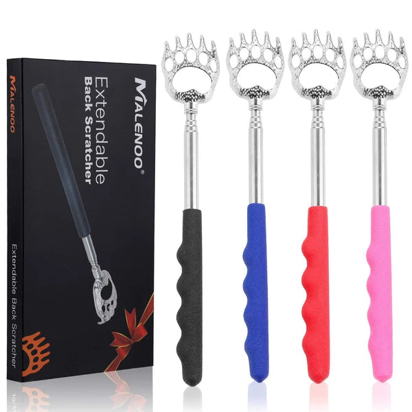4Pack Extendable Bear Claw Telescoping Back Scratcher Metal Retractable Massager