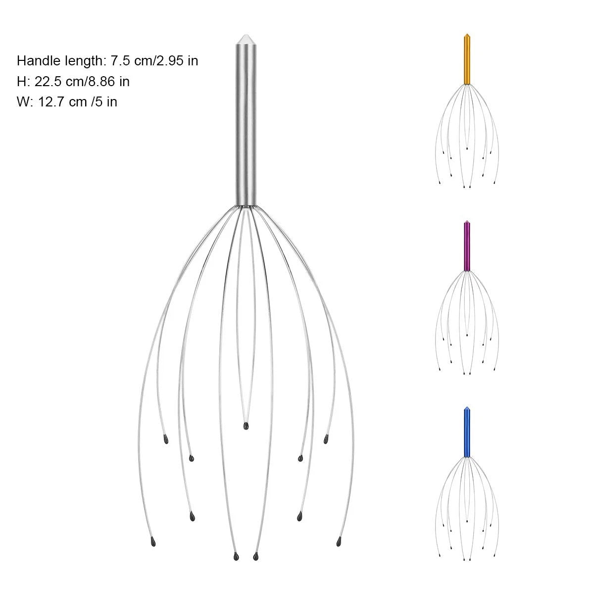 4 Pcs Head Massager Head Scratcher for Deep Relaxation Hair Stimulation