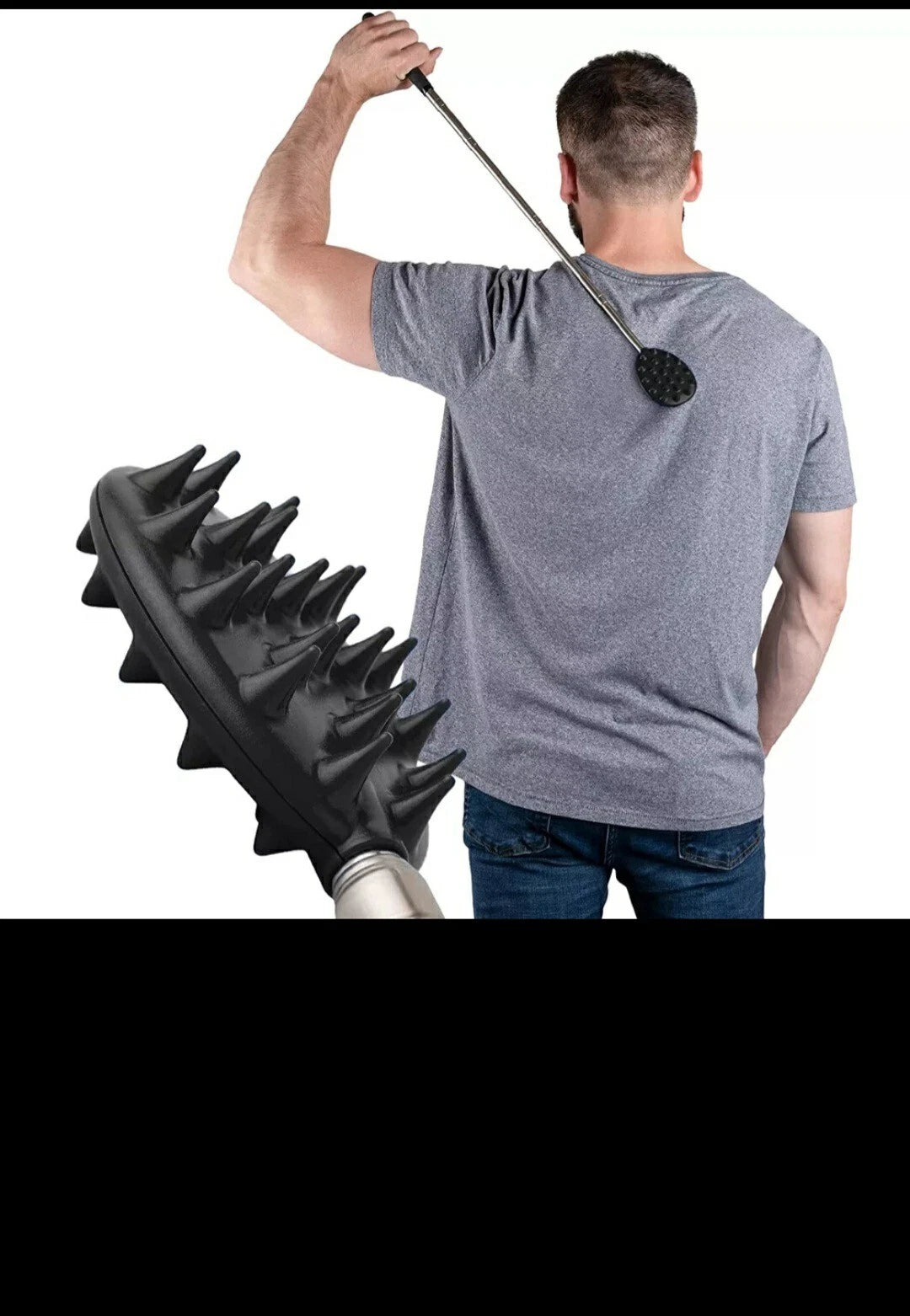 TUKUOS Telescoping Back Scratcher with 3Pcs Detachable Scratching Heads