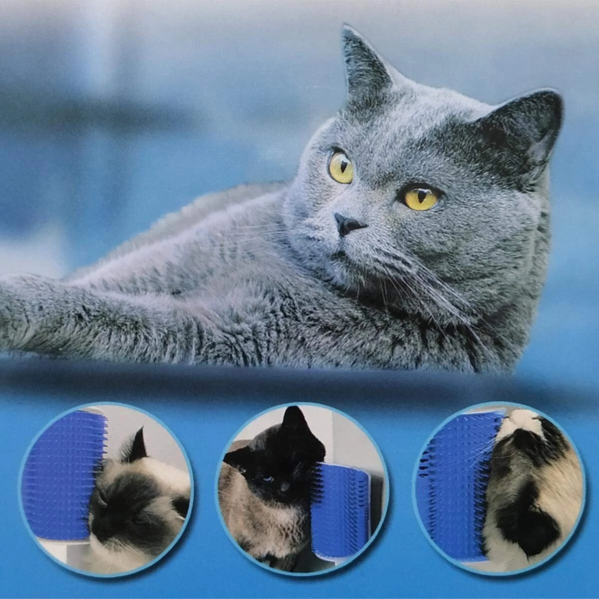 2 Pack Softer Self Groomer with Catnip Wall Corner Massage Comb Scratcher Groomi
