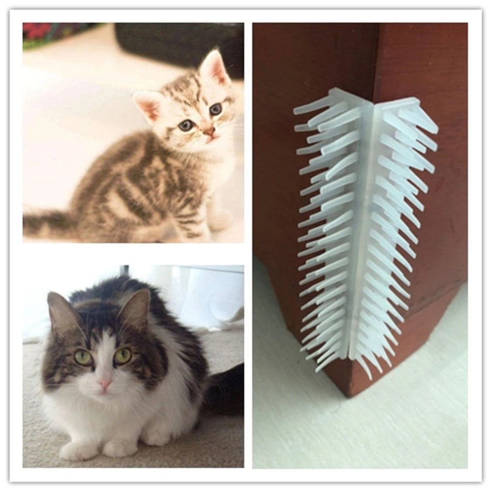 2 Pcs Cat Massager Cats Pet Grooming Brush Corner Hair Scratcher