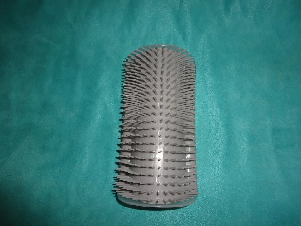 Lot 2 Cat-litter Mat &Self Groom Face Scratcher Wall Corner Massage Brush -gray