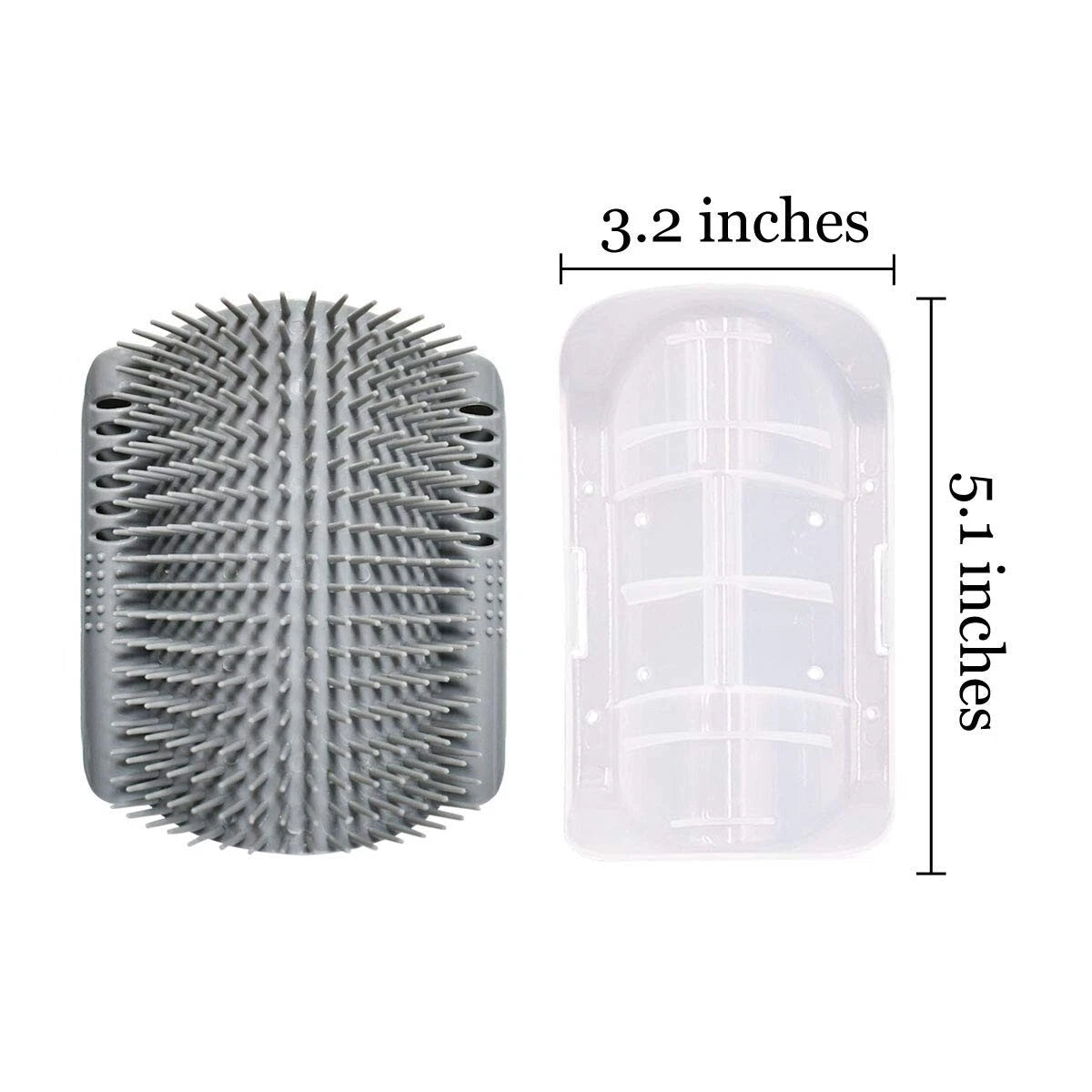 2 Pack Softer Self Groomer with Catnip Wall Corner Massage Comb Scratcher Groomi