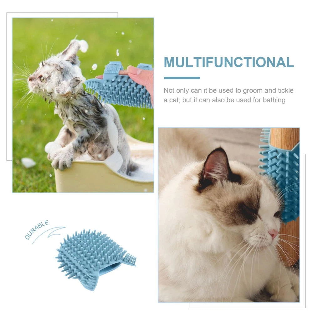 Wall Scratcher Cat Silicone Massage Brush Bridegroom Brushes for Grooming