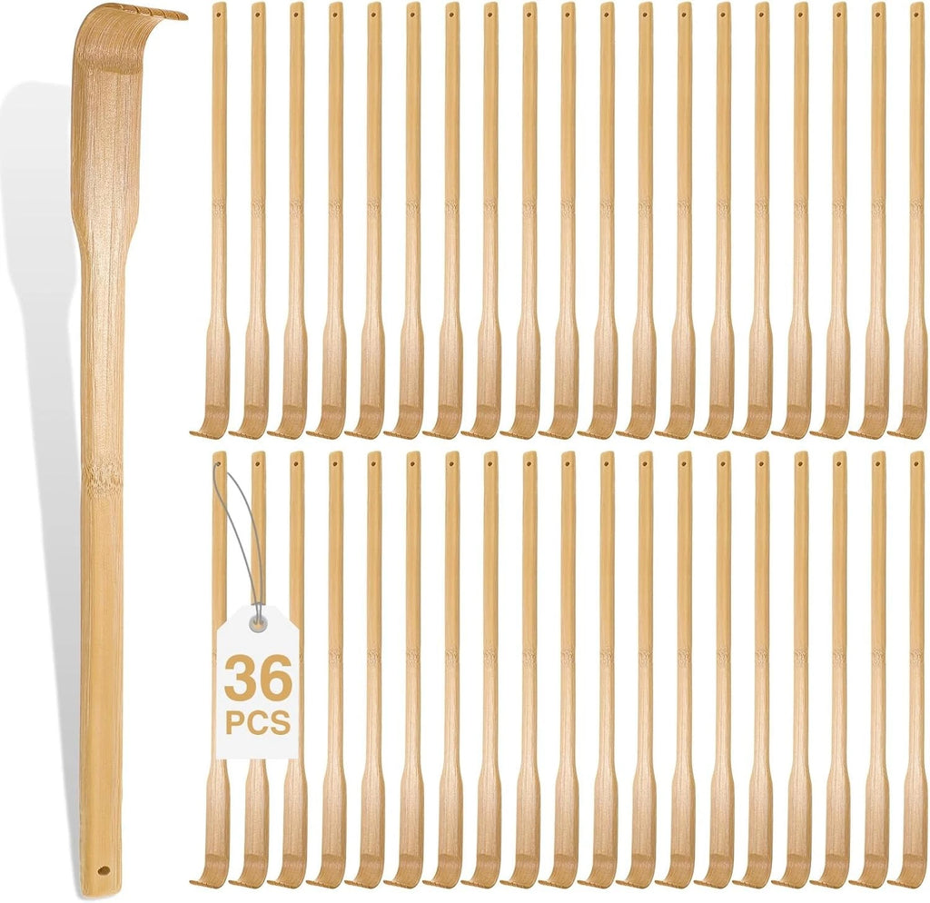 Yinkin 36 Pack Bamboo Back Scratcher Bulk Traditional Manual Massager...