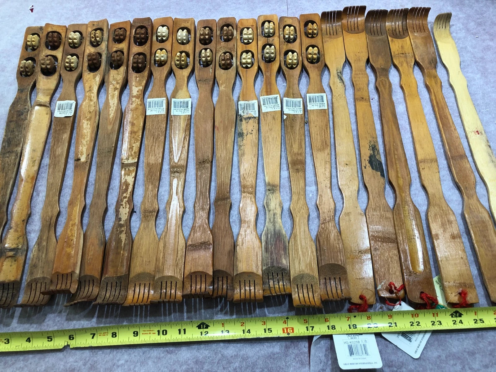 3 PCS 18" Natural Bamboo Back Scratcher Long Reach Pick Itch Relief Tool