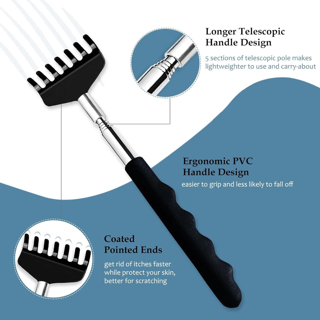 Yexixsr 4 Pack Back Scratcher Extendable Metal Portable 4