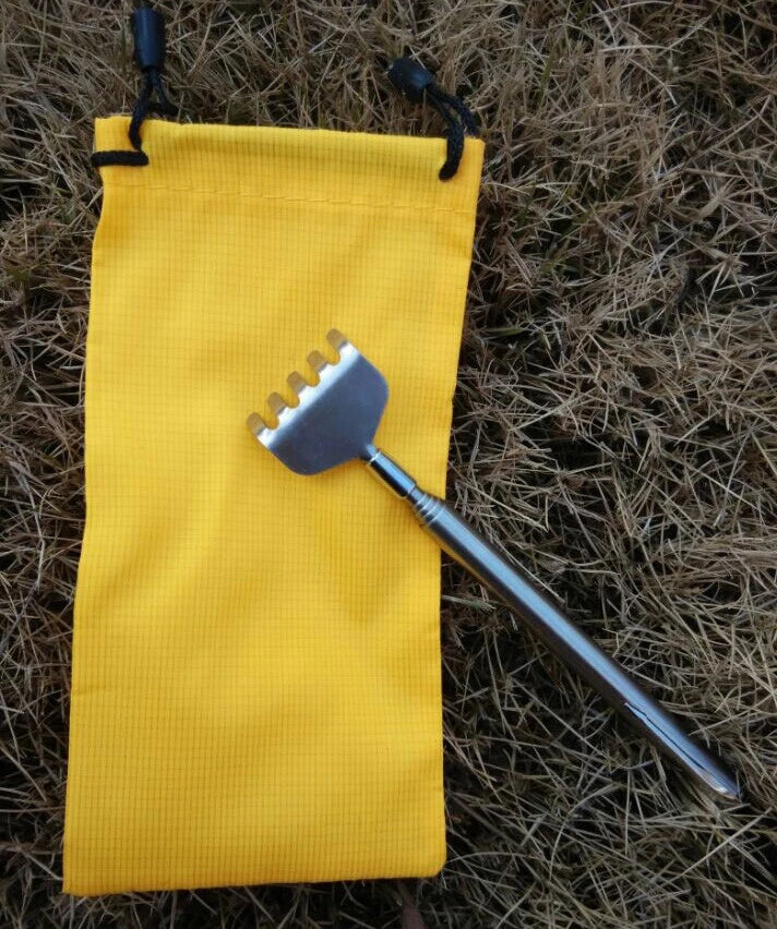 Metal Stainless Steel Back Scratcher Telescopic Extendable Itching Aid Extender