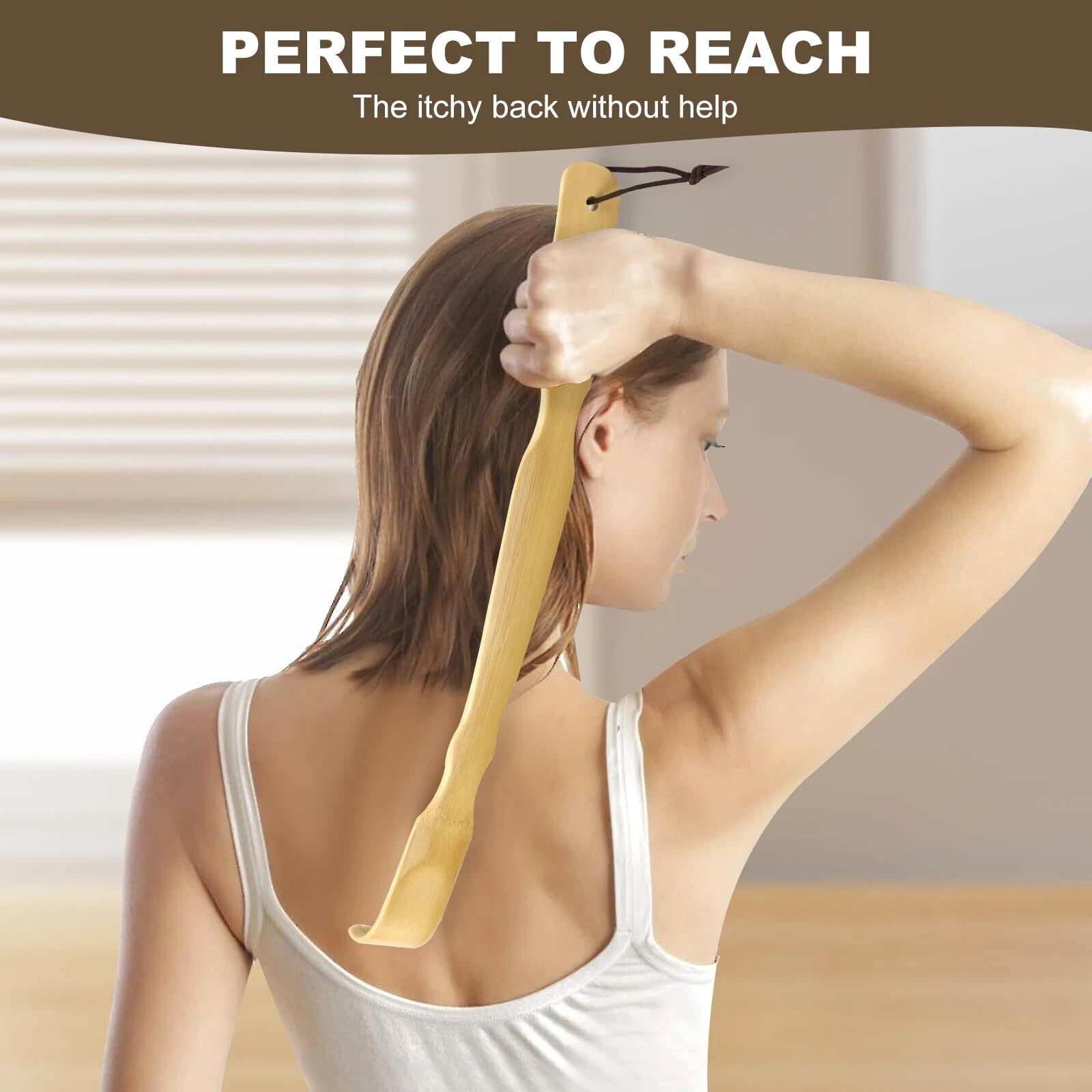 3 Pack Wooden Back Scratcher,17 Inch Curved Long Handle Bamboo Back Scratchers