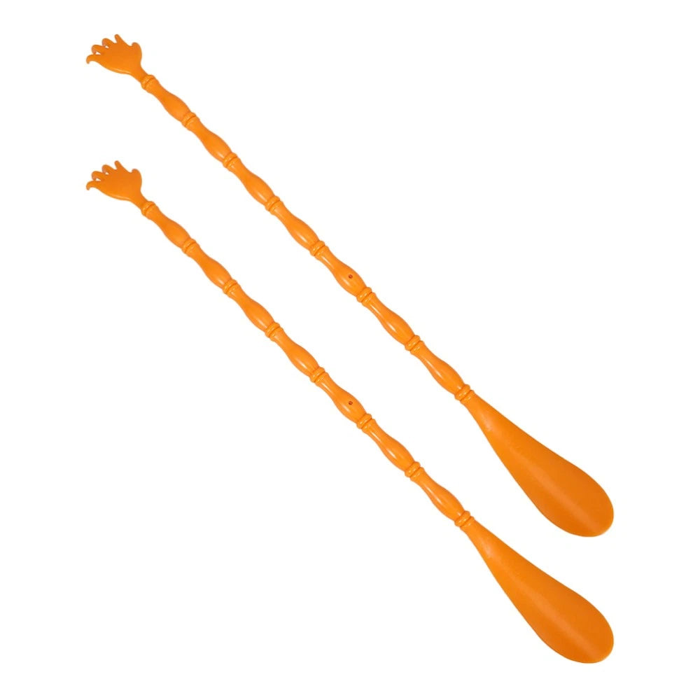 2 Pcs Itchy Claw Shoe Horn Back Scratcher with Massager for Itching