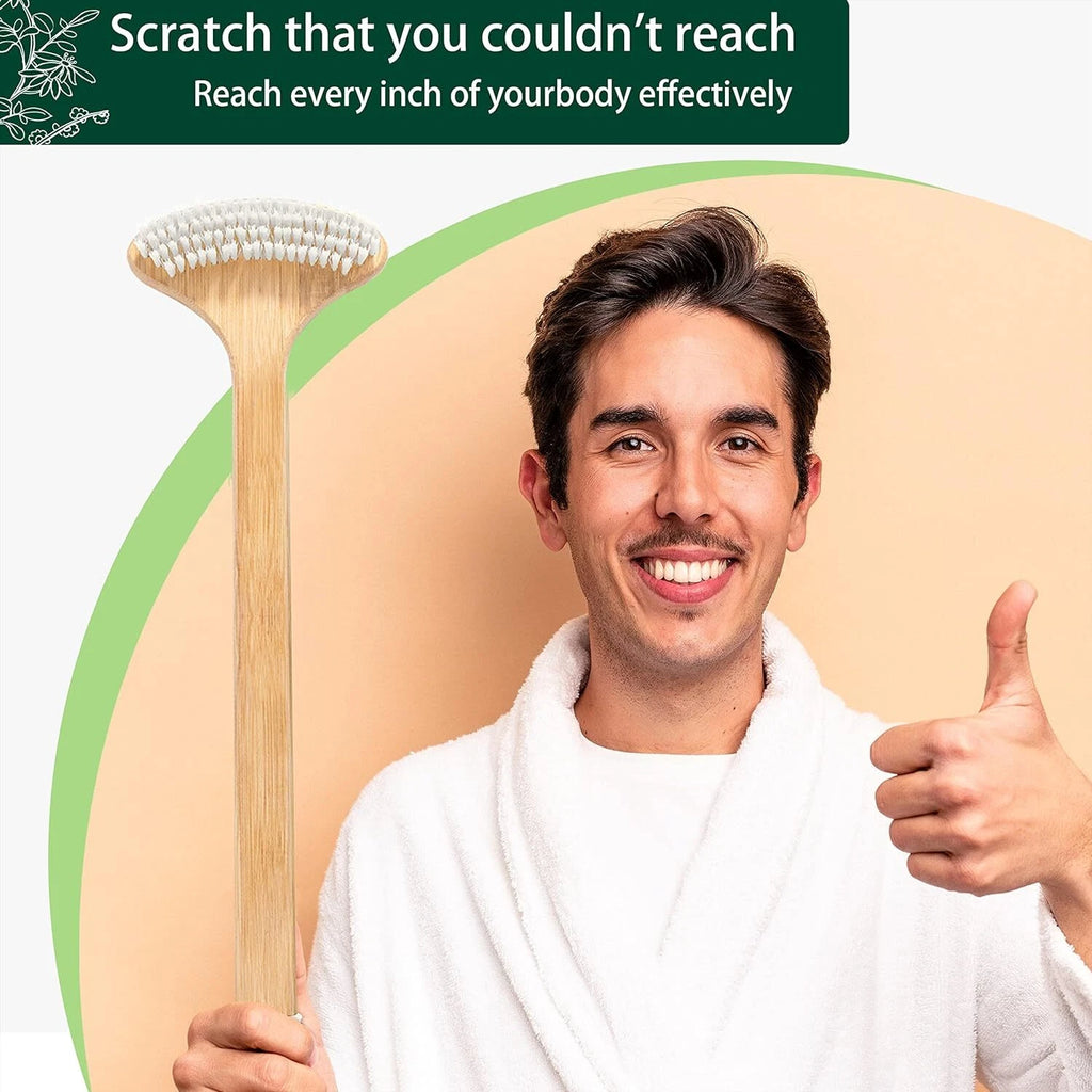 Back Scratcher for Men, 22'' Oversized Bamboo Body Scratcher with Long Curved