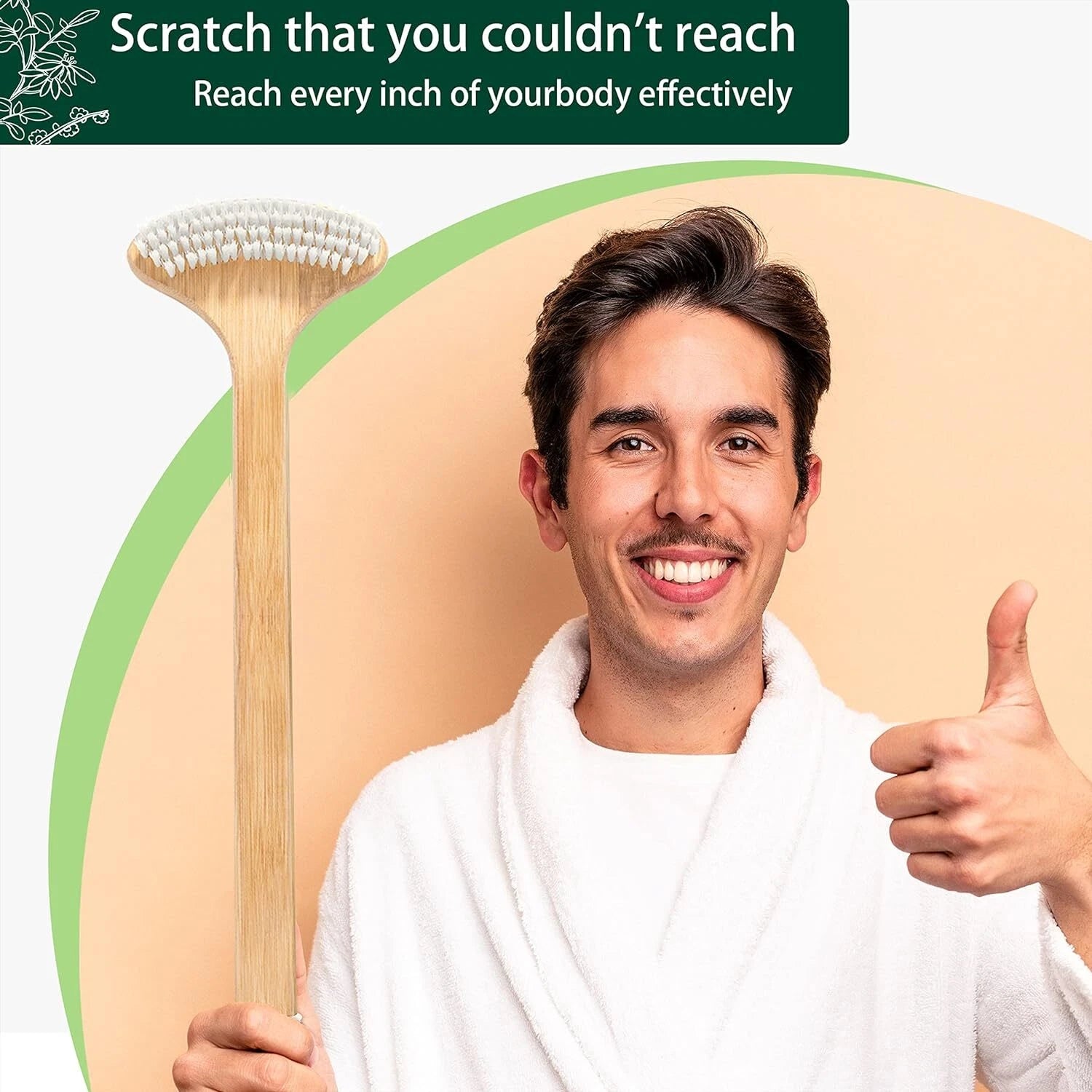 Back Scratcher for Men, 22'' Oversized Bamboo Body Scratcher with Long Curved