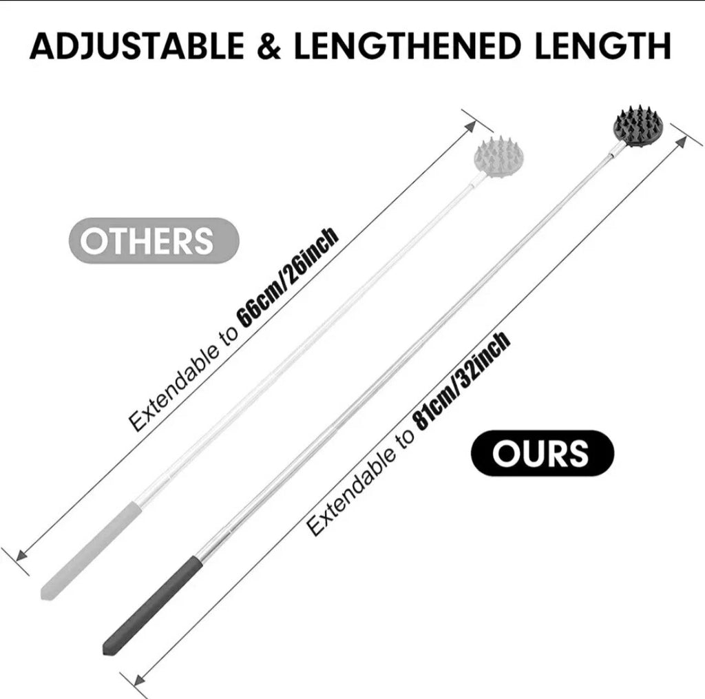 TUKUOS Telescoping Back Scratcher with 3Pcs Detachable Scratching Heads