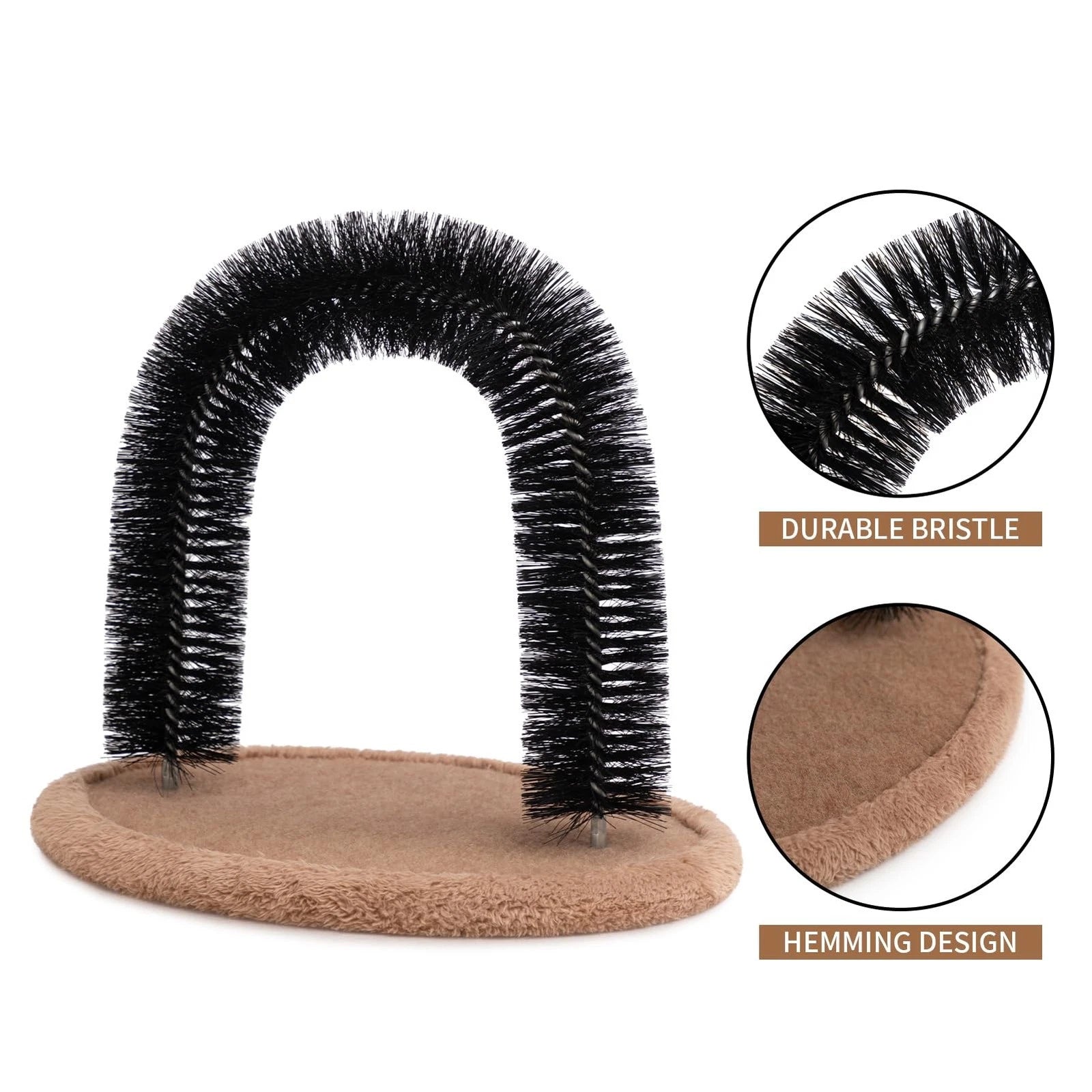 Self Grooming Cat Arch Brush Toy | Massager & Scratcher | Reduces Shedding