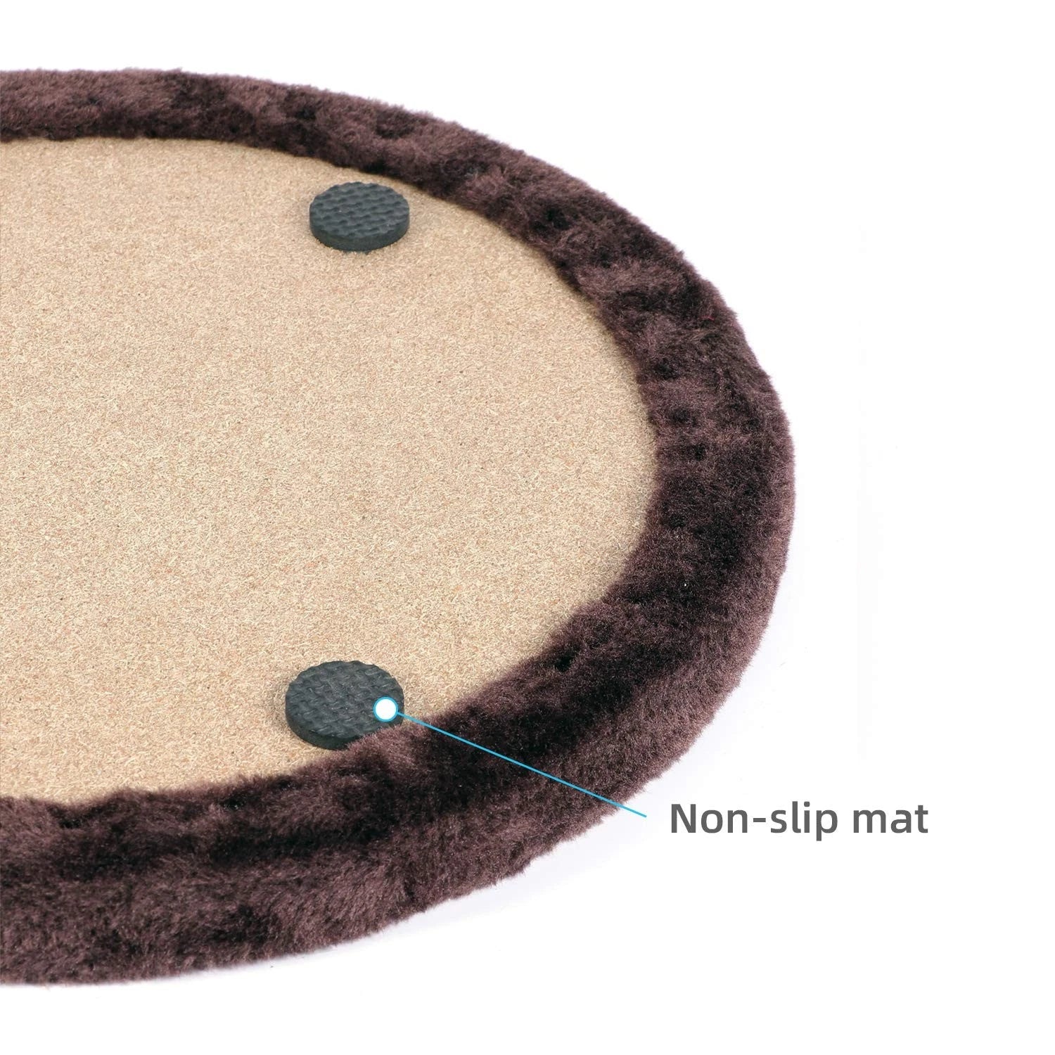 Large Cat Self Groomer with Wooden Scratching Pad and Toy for Indoor Cats