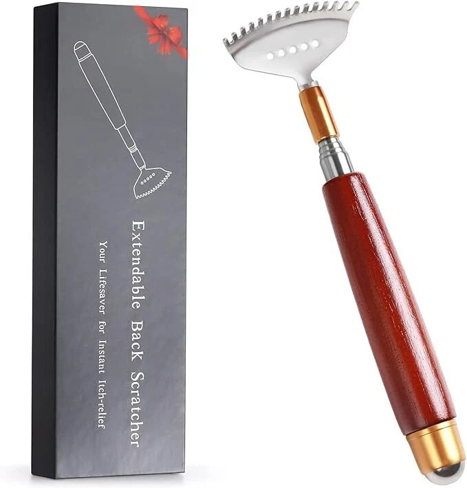 Back Scratcher - Extendable with Massage - REDWOOD - NO BOX