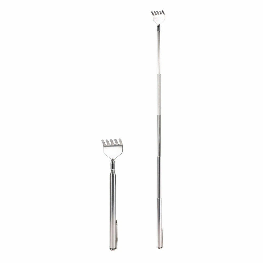 Metal Telescopic Retractable Back Scratcher Stainless Steel 16cm to 51cm UK