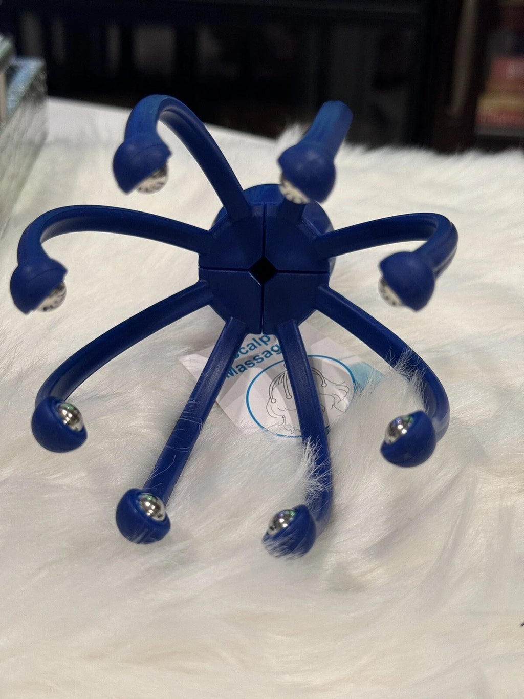 Head Massager/Scratcher, Massaging Scalp Help Relax, Calm Stress, w/ Steel Ball~