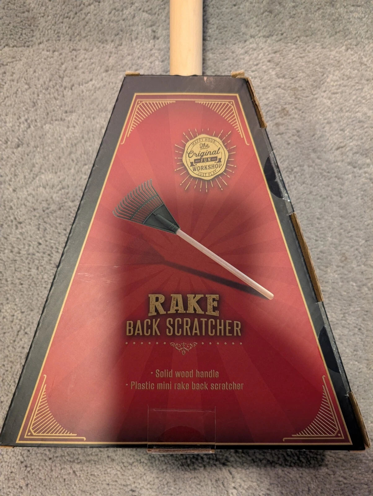 Mini Rake Back Scratcher New In Box Fun Workshop Novelty Gift For Dad, Boss