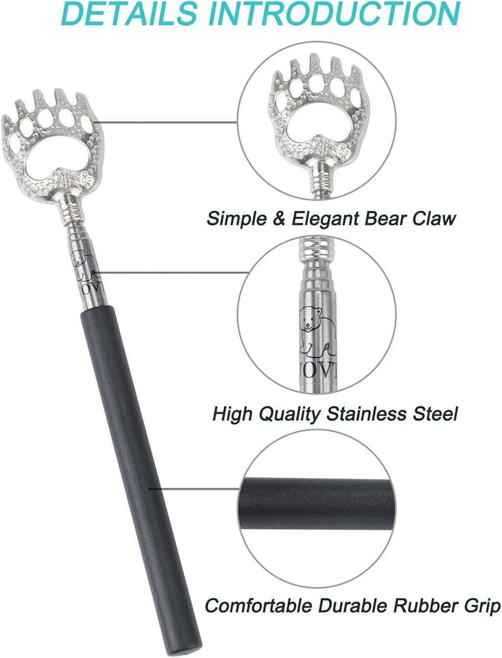 Elegant Bear Claw Back Scratcher - Perfect for Holidays and Special Occasions