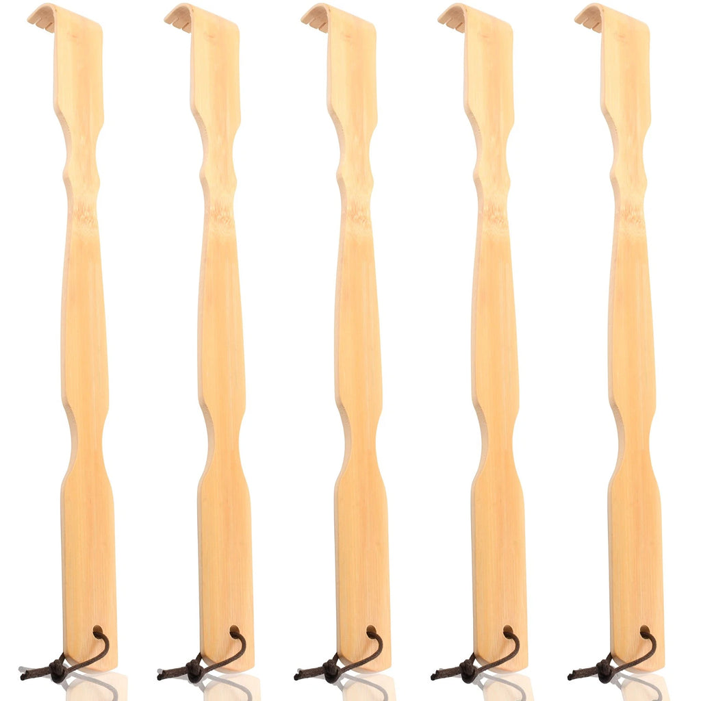 Wooden Bamboo Back Scratcher, 17" Natural Handmade Back-Scratchers for Men an...