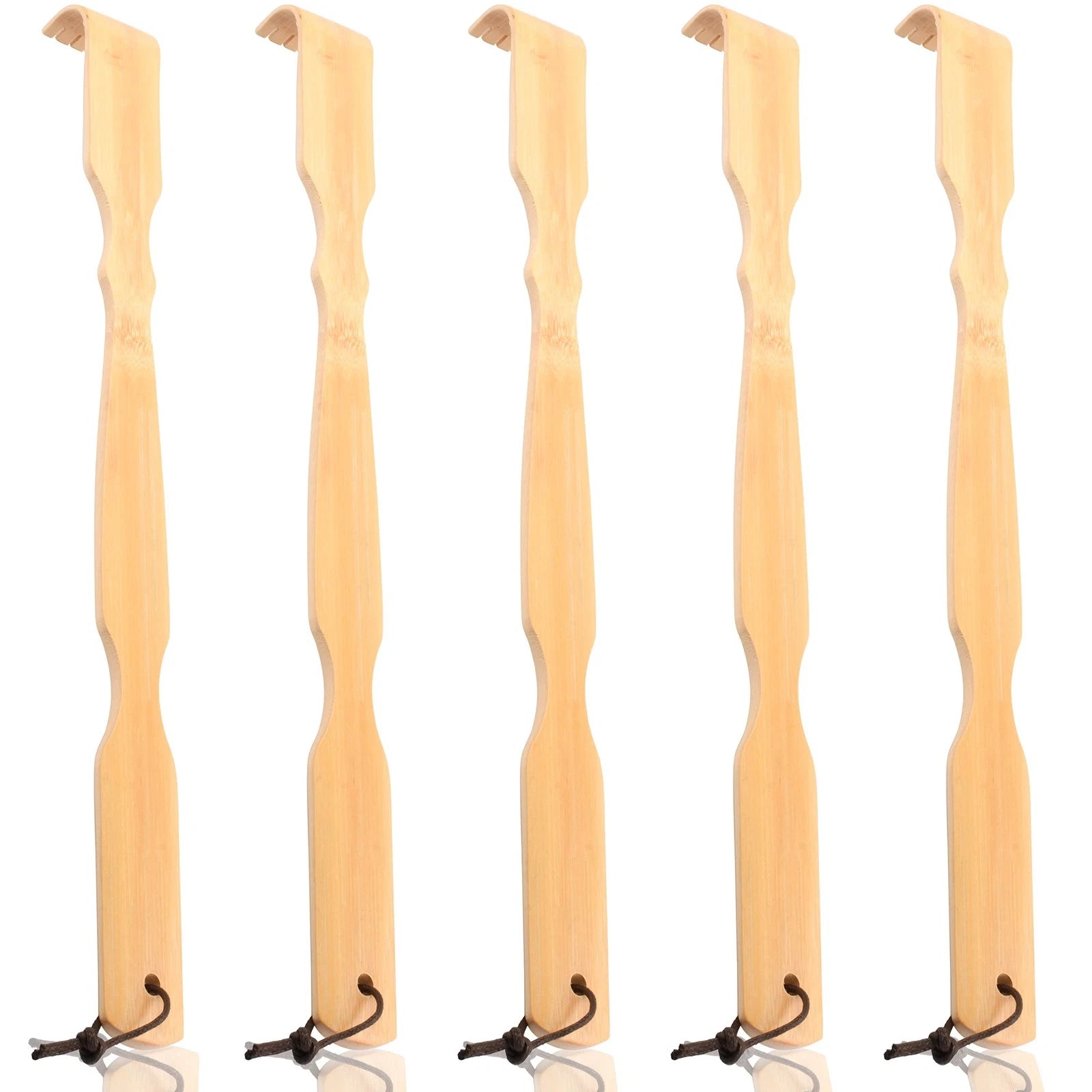 Wooden Bamboo Back Scratcher, 17" Natural Handmade Back-Scratchers for Men an...