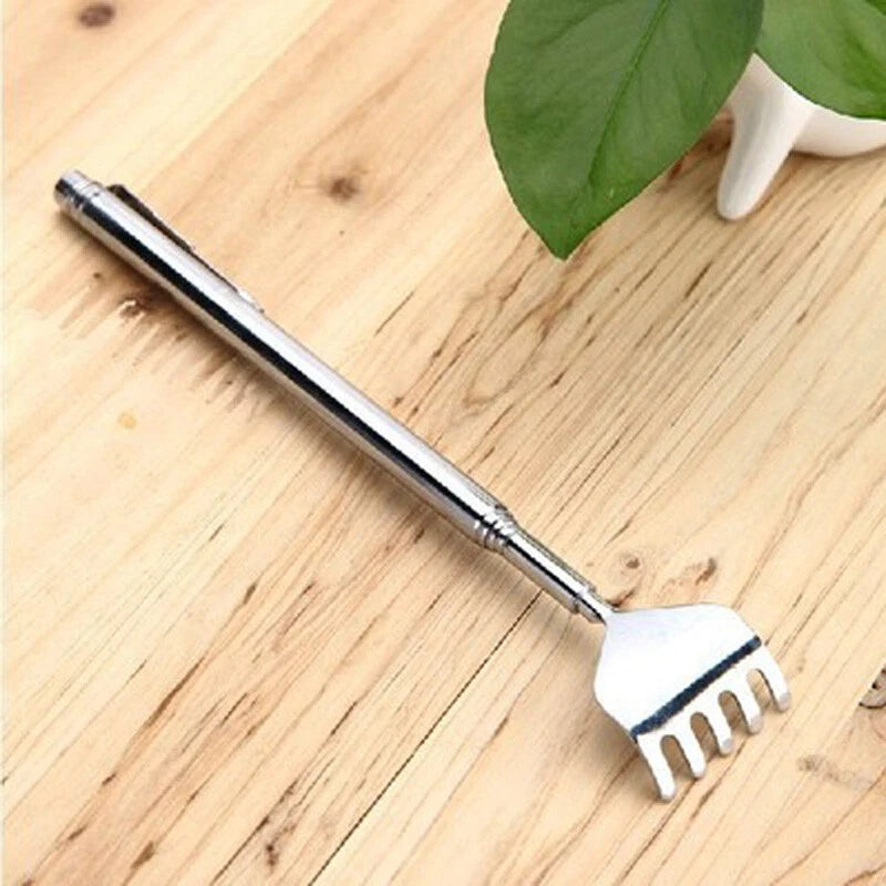 Metal Stainless Steel Back Scratcher Telescopic Extendable Itching Aid Extender