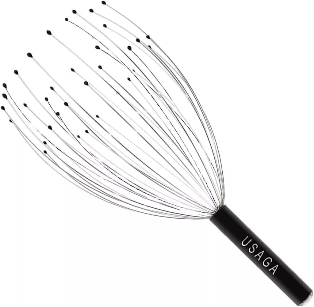Head Massager Scratcher 36 Fingers Scalp Relax Calm Stress Relief Octopus Black
