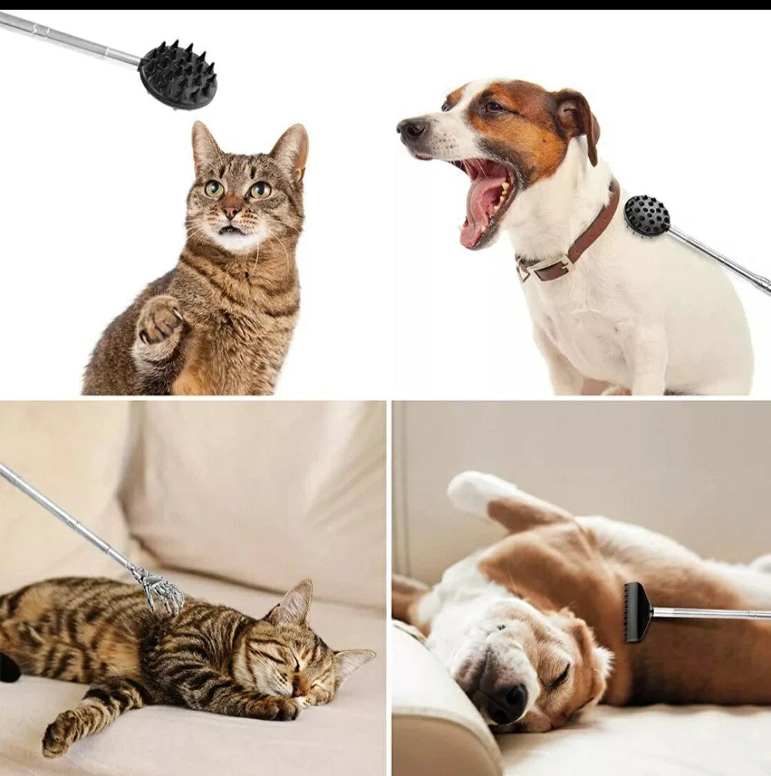 TUKUOS Telescoping Back Scratcher with 3Pcs Detachable Scratching Heads