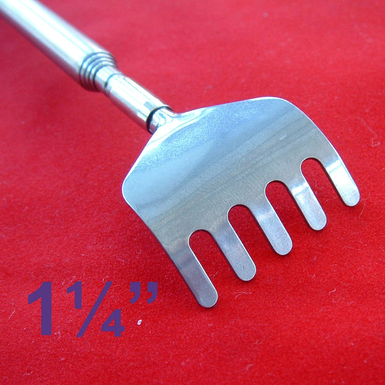 2  American Flag Telescoping / Telescopic Metal Back Scratcher Clip & 5 Prongs