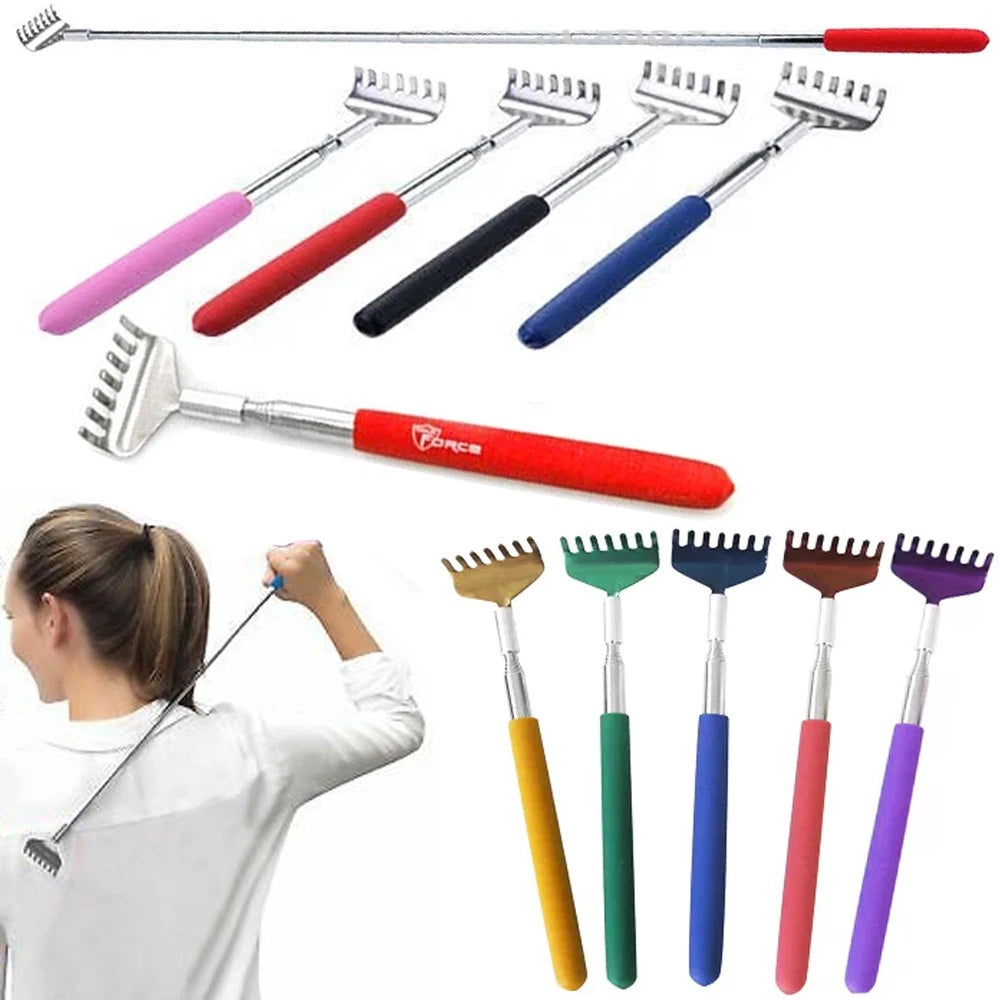 1Pc Telescoping Back Scratcher Extendable Metal Telescopic Massager Extends 25"