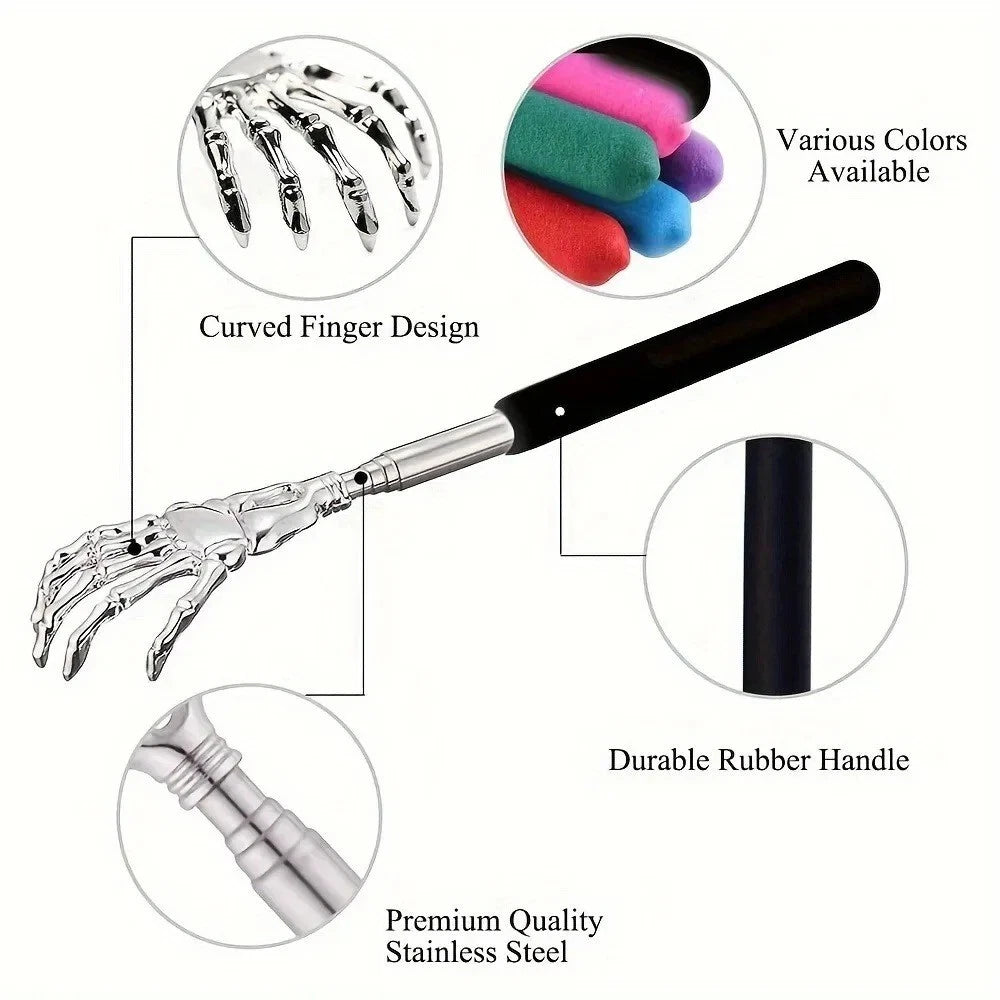 Telescopic Stainless Steel Back Scratcher Massager Tool for Relaxation
