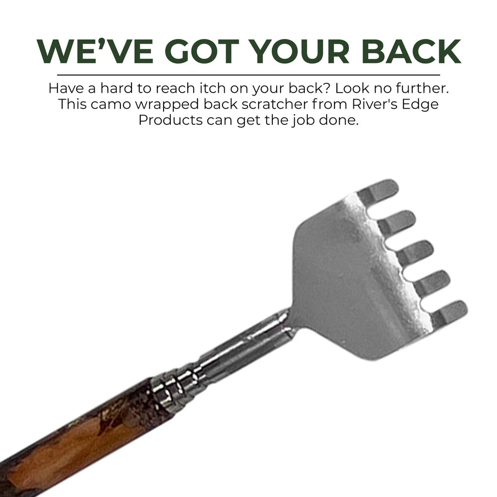 Rivers Edge Products Retractable Back Scratcher, 7-17" Telescopic Shaft, Camo