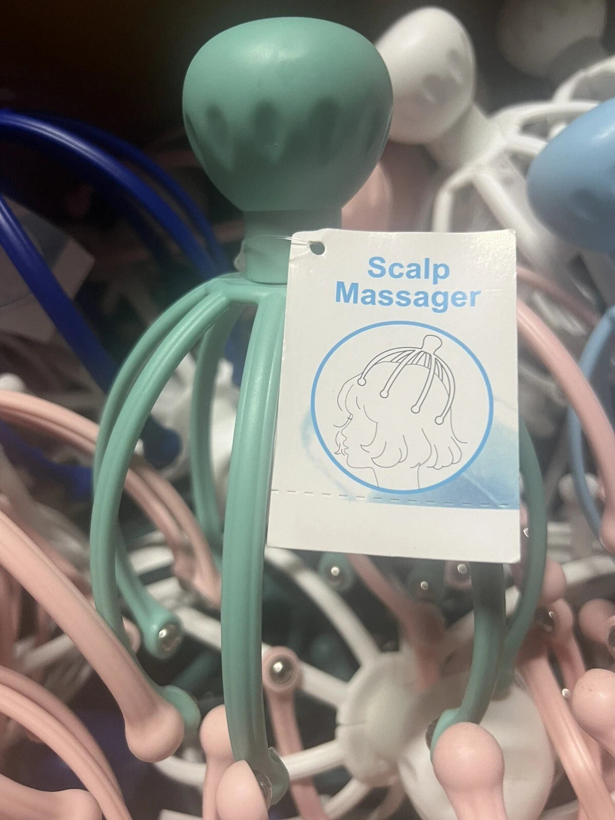 Scalp/Head Massager/Relaxer/Scratcher Pink White Green Blue Teal Choose 3