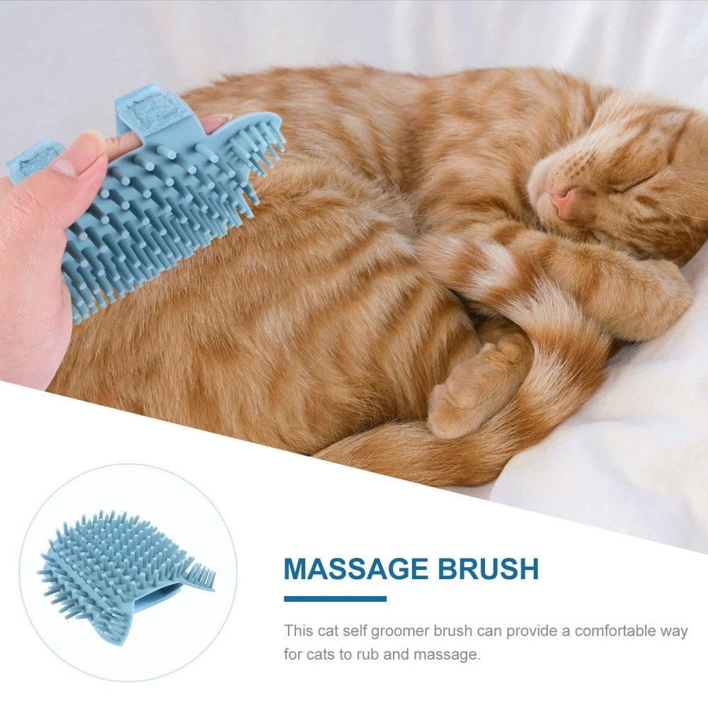 Wall Scratcher Cat Silicone Massage Brush Bridegroom Brushes for Grooming