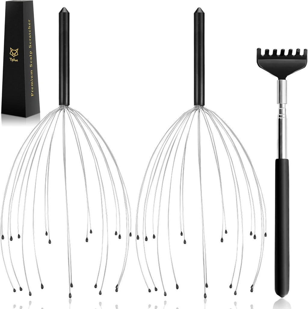 Head Massager 20 Fingers Scalp Massager Head Scratcher, Back Massager Back Sc...