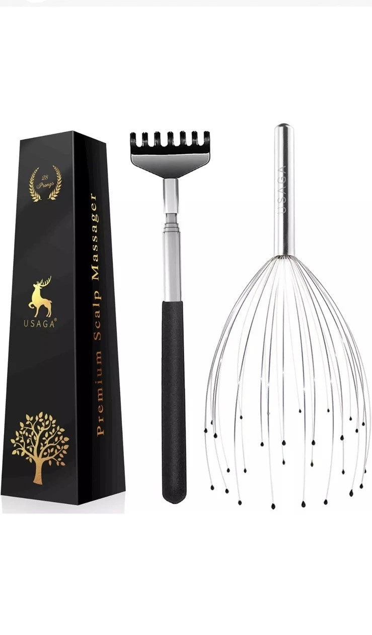 USAGA 28 Fingers (3rd Generation) Head Massager Scalp Massager & Head Scratcher