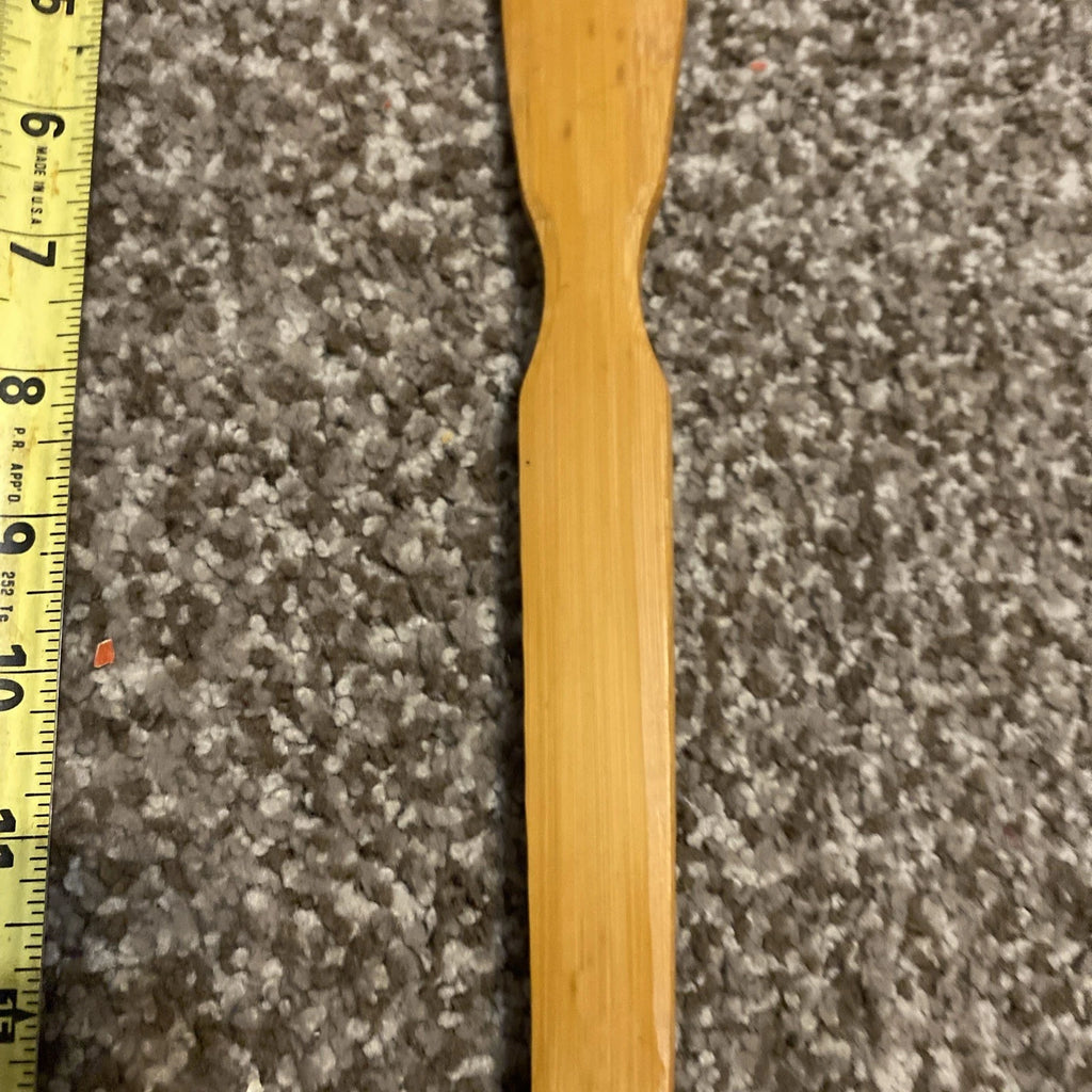 Vintage Solid Wood 19" Back Scratcher - Hand Carved W Massage Wheel Exc Cond