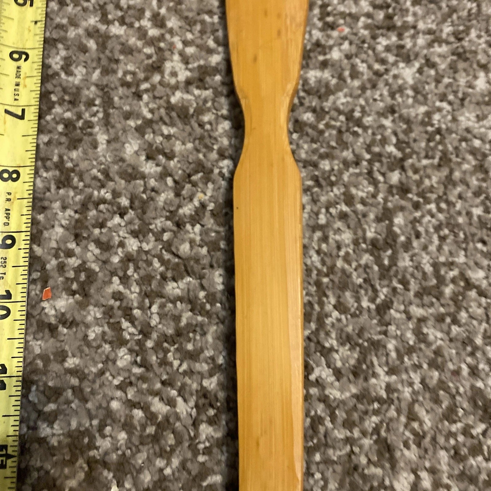 Vintage Solid Wood 19" Back Scratcher - Hand Carved W Massage Wheel Exc Cond