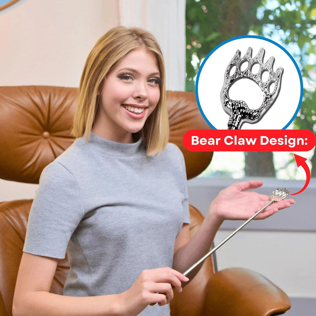 5 Pack Telescoping Back Scratcher - Extendable Telescope Back Scratchers - Bear
