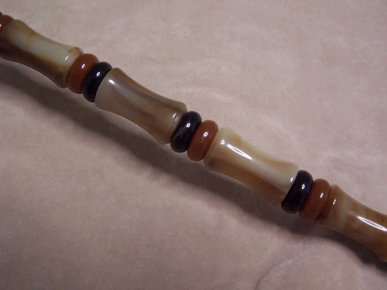 Unique Ox Horn Back Scratcher Beaded Handle