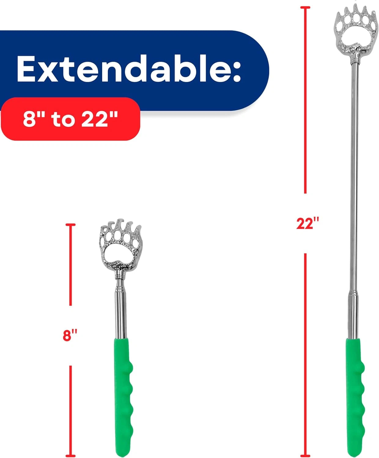 5 Pack Telescoping Back Scratcher - Extendable Telescope Back Scratchers - Bear