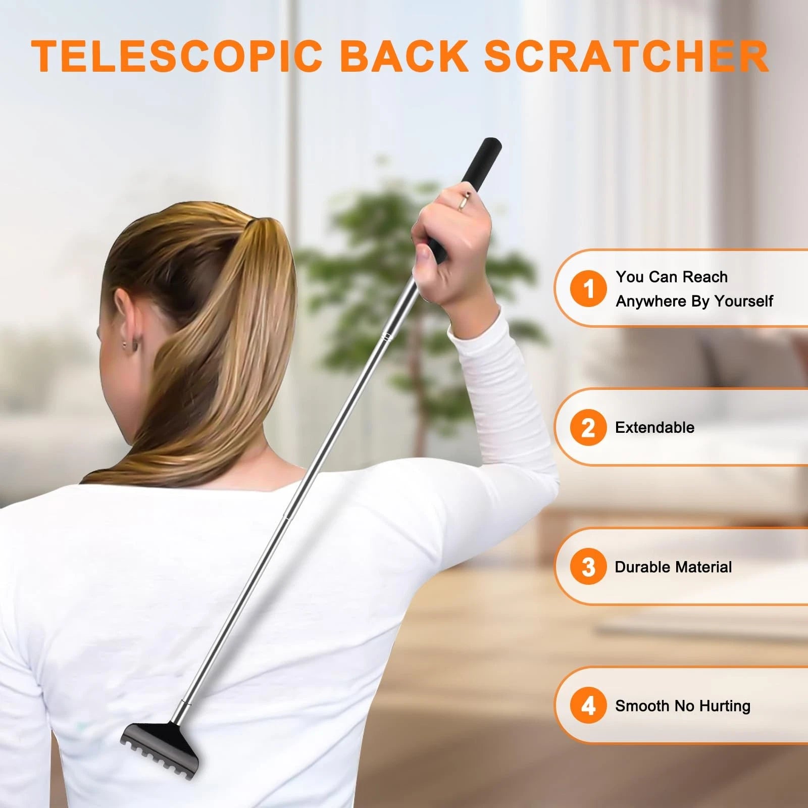 NICEMOVIC 6 Pack Back Scratcher, Stocking Stuffers for Women Men, White Elephant