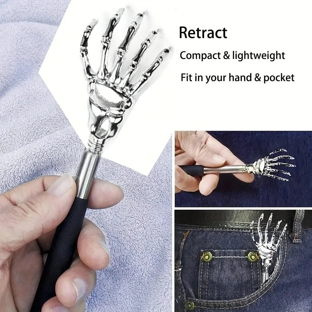 Telescopic Stainless Steel Back Scratcher Massager Tool for Relaxation
