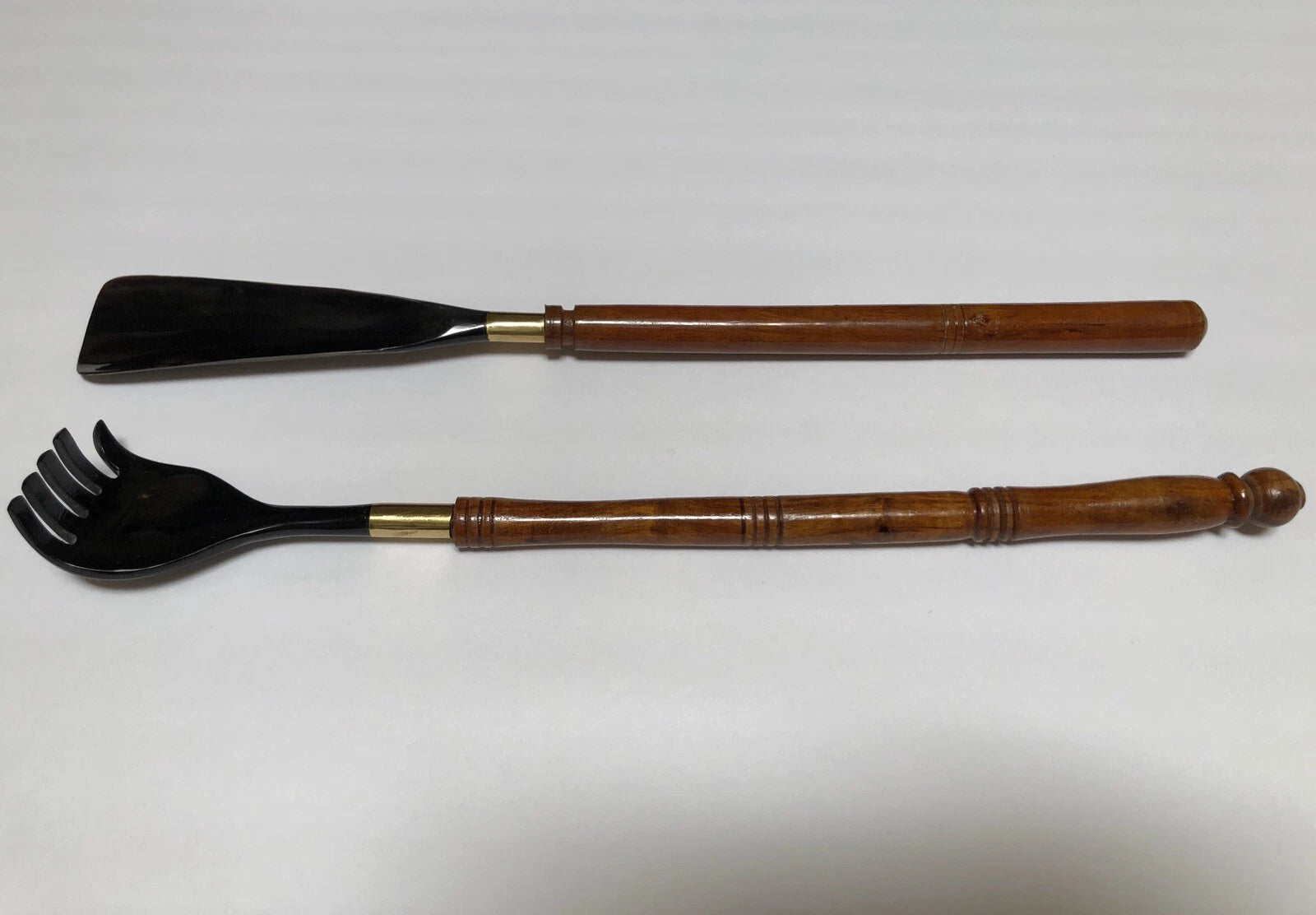 Long Back Scratcher and Shoe Horn 16 Inches Hand Carved Wood