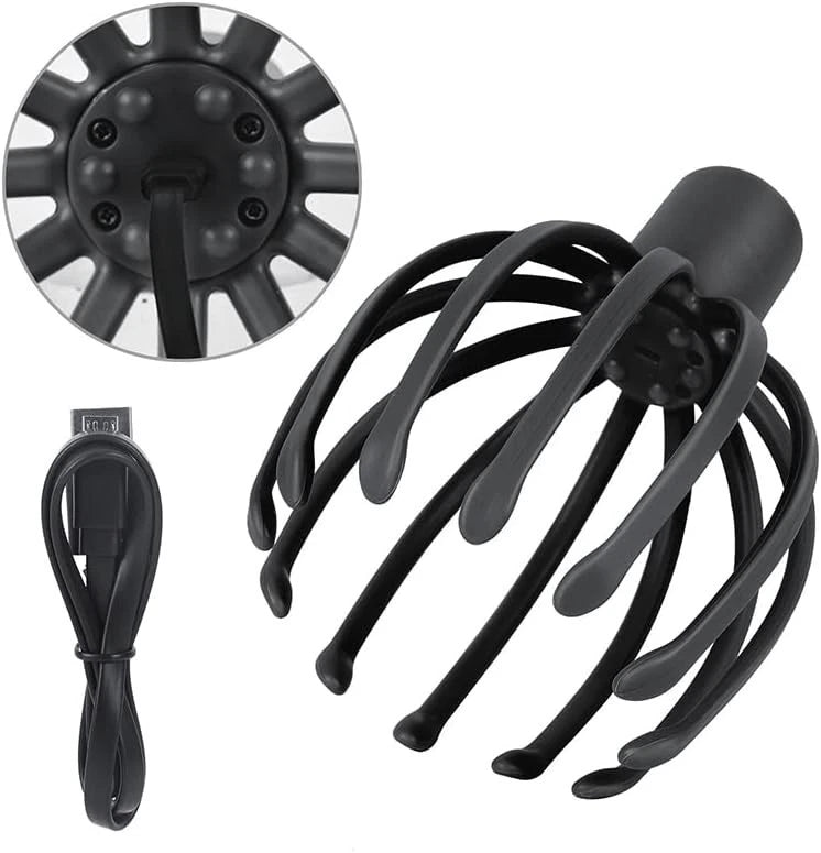 Electric Scalp Massager with 3 Modes, 360 Degree Head Massager, Cordless Port...