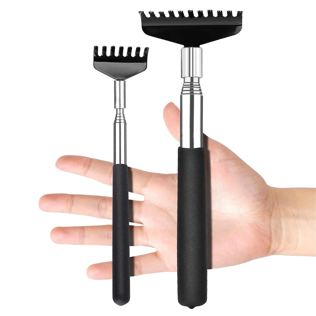 Oversized Back Scratcher Set 2 Pack Portable Extendable Stainless Steel Teles...