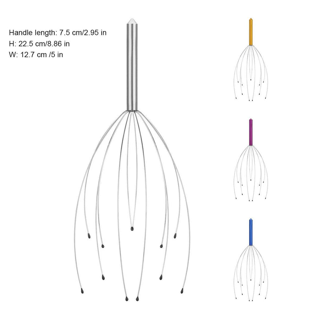 4 Pcs Head Massager Head Scratcher for Deep Relaxation Hair Stimulation