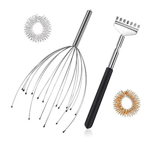 20 Claws Head Scalp Massager and Back Scratchers with 2pcs Finger Massage