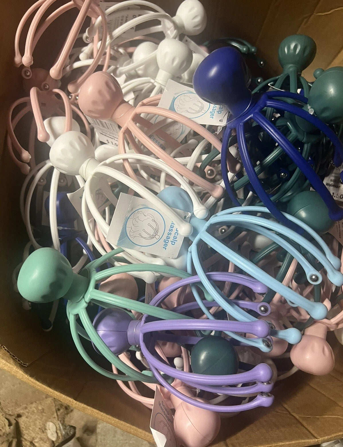 Scalp/Head Massager/Relaxer/Scratcher Pink White Green Blue Teal Choose 3